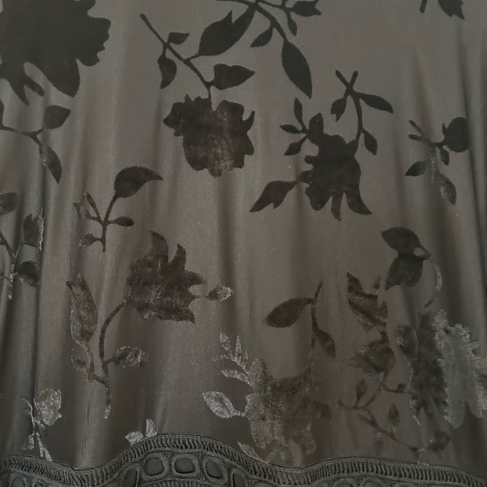 Polagram Black Sheer‎ Floral Dress - Picture 10 of 11